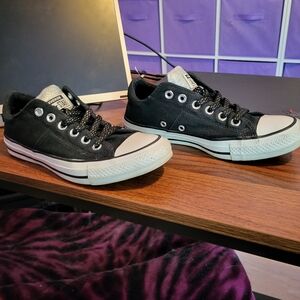 Converse Black Low-Top Sneakers with White Trim